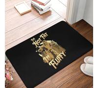 3D Felpudo antideslizante 3D "No estoy gordo, soy peludo" Felpudo antideslizante Bigfoot - Diseño humorístico Bigfoot, Esterilla Bienvenida Poliéster Suave para la Decoración del Hogar - 40x60cm