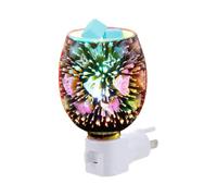 3D Fireworks Wax Melter Plug in Candle Warmer Lamp Electric Essential Oil Wax Burner Fragrance Scentsy Warmer Night Light for Bedroom, Living Ro