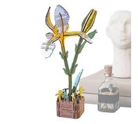 3D Flower Puzzle - Flower Building Set, Wooden Craft Kit, Model Display Toy, For Kids, Home Decor, Relaxation, Shelf Display, Table Centerpiece, DIY Construction Project & Educational Gift