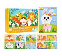 3D Foam Sticker Puzzle - Reutilizable Sticker Books | Craft Supplies, 12 piezas Educational Game Kids Foam Puzzles, for Desktop Christmas Art Project School Home Party Hobby Leisure Time Family