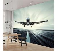 3D Fotomurales Avión 400x280 cm Decorativos Papel Pintado Panorámico Mural Avión Tejido No Tejido Decoración de Pared Murales Moderna de Diseno w.700