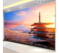 3D Fotomurales Estilo Japonés 300x210 cm Decorativos Papel Pintado Panorámico Mural Cherry Blossoms Japonés Tejido No Tejido Decoración de Pared Murales Moderna de Diseno w.1148