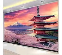 3D Fotomurales Estilo Japonés 430x300 cm Decorativos Papel Pintado Panorámico Mural Cherry Blossoms Estilo Japonés Tejido No Tejido Decoración de Pared Murales Moderna de Diseno w.647
