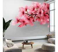 3D Fotomurales Flores de Cerezo 200x140 cm Decorativos Papel Pintado Panorámico Mural Cherry Blossoms Rosa Tejido No Tejido Decoración de Pared Murales Moderna de Diseno w.399