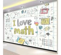 3D Fotomurales Matemáticas 200x140 cm Decorativos Papel Pintado Panorámico Mural Temas de Matemáticas Tejido No Tejido Decoración de Pared Murales Moderna de Diseno w.831