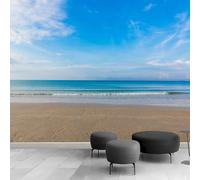 3D Fotomurales Vista al Mar 300x210 cm Decorativos Papel Pintado Panorámico Mural Playa Tejido No Tejido Decoración de Pared Murales Moderna de Diseno w.4913