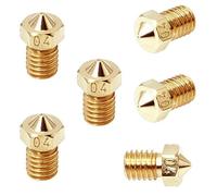 3D FREUNDE 6 * 0.4 mm Set J de Head E3D V5/V6 Bowden Reprap extruder Hotend Boquilla de latón para 1.75 mm Filamento impresora 3d printer Nozzle M6