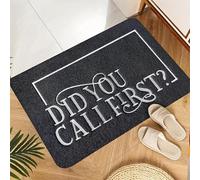 3D - Fun Welcome Mat, Front Entrance Doormat,Polyester Non-Slip Backing Did You Call First Mat Entrance, Terrace-50x80cm