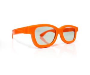 3D Gafas para niños universales pasivas 3D | Hijos Gafas 3D para Cinema 3D LG, Easy 3D Philips, Panasonice, Toshiba, Grundig y RealD Cines en Naranja Nuevamente de la Marca PRECORN