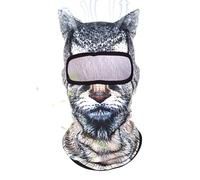 3d gato esquí Balaclava with Ears - Face & Neck Cover Swined - Protección solar Máscara de cabeza completa - Hombres y mujeres en moto