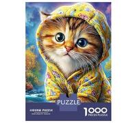 3D Gato Rompecabezas Bosque de Gatos mágicos Clásico 3 Capas Cartón 1000 Piezas, Ultra Difícil, Entrenamiento Cerebral, Alivio Estrés, Regalo Ancianos 70x50cm/1000pcs