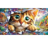 3D-Gato Rompecabezas de 1000 Piezas para Adultos - Cartón Reciclado - Decoración 38x26cm/1000pcs