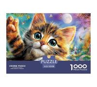 3D Gato Rompecabezas para Adultos Desafío Imposible con Alma De Obra De Arte - El Regalo Navideño por Excelencia para Adultos Y Niños Desde 14 Años 52x38cm/1000pcs