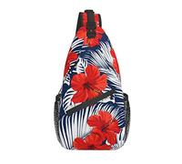 3D Gay Pride Rainbow Colored Hearts Printed Classic Sling Bag Crossbody Chest Daypack Ligero Casual Mochila Bandolera para Hombres Mujeres Adultos Viajes Senderismo Regalos