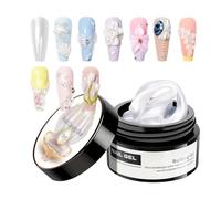 3D Gel for Nails - Nail Extension Gel Kit, Fingernail Decoration BuilderGel for DIY Designs, Easy Sculpting Gels for Home Salon Use, Long Lasting Nails Enhancement for Beginners Professionals
