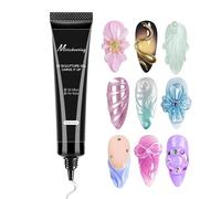 3D Gel Para Esculpir Uñas, 15ML Pegamento Sólido Uñas Diamantes Imitación, Geles Antiadherentes Extensiones Uñass Postizas Diseños Tallados, Geles Constructores UV LED Blooming Esmaltes Uñass