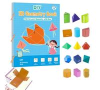 3D Geometrie Leerboek,Pull String 3D Geometry Learning Book,Teach Volume & Surface Area Formulas,nteractive Pull-String Geometry Learning Kit with 15 Pop-Up Models,Volume & Area Exploration
