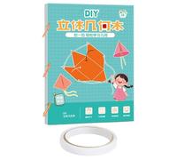 3D Geometry Learning Book, 3D Educational Toy Set with 9/12/15 Solids, Spatial Thinking Aid, 11.69x8.27 Inches, Ideal for Children Classroom Beginners Travel Group Study Homeschool Use