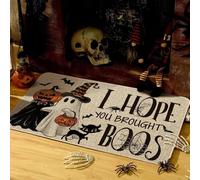 3D Ghost Pumpkin Halloween Floor Mat Holiday Decoration Living Room Bedroom Entrance Door Mat Kitchen Non-Slip carpet-60x90cm