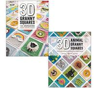 3D Granny Squares y 3D Animal Granny Squares de Celine Semaan, Caitie Moore, Sharna Moore Colección de 2 libros