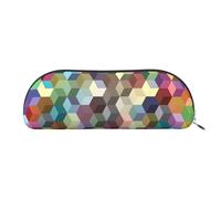 3D Graphics Universe Space Print - Bolsa de maquillaje, bolsa de cosméticos, bolsa de almacenamiento de viaje, neceser de recepción, estuche para lápices, Cubos de color abstracto, color morado, Talla
