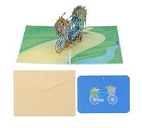 3D Greeting Cards Spring Flower Bike Detailed Texture Thick Paper 3D Popping Up Cards with Note Envelope for Birthday Mother's Day Anniversary Wedding