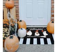 3D Halloween Ghost Pumpkin Crystal Carpet Durable, Easy to Clean, Waterproof Doormat Indoor Decoration-40x60cm