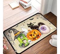 3D Halloween Ghost Pumpkin Floor Mat - Suitable For Indoor and Outdoor Entrance, Living Room, and Holiday Decoration.-50x80cm