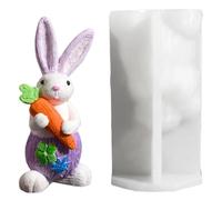 3D Hasenform zum Gießen - Silikonform für Beton & Harz | Detailreiche Hasenfigur für Osterdeko Tischschmuck und DIY Handwerk, Epoxidharz Gießform für Gips Ornamente Feiertag Party Deko 11,5 cm