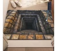 3D Hole Rug, 2026 Upgraded 3D Rugs Optical Illusion, Brick Bottomless Hole Area Rug, Trap Optical Illusion Bottomless Non-slip Doormat, for Door Entrance, Bathroom, Living Room (F,31.5*47.2in)