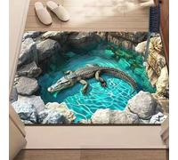 3D Hole Rug, 2026 Upgraded 3D Rugs Optical Illusion, Brick Bottomless Hole Area Rug, Trap Optical Illusion Bottomless Non-slip Doormat, for Door Entrance, Bathroom, Living Room (E,31.5*47.2in)