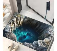 3D Hole Rug, 2026 Upgraded 3D Rugs Optical Illusion, Brick Bottomless Hole Area Rug, Trap Optical Illusion Bottomless Non-slip Doormat, for Door Entrance, Bathroom, Living Room (B,31.5*47.2in)