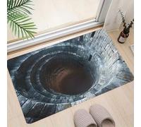 3D Hole Rug - Dog Gets Scared of 3D Hole Carpet, Rugs Optical Illusion, for Door Entrance, Bathroom, Stairs, Playroom, Living Room (1PCS-G,19.69 * 31.5 in)
