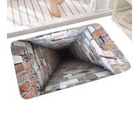 3D Hole Rug - Realistic Scene Props Optical Illusion Living Room Floor Rug, Non-Slip Area Mat, Study Guesthouse Entrance Sofa Side, Dorm Apartment Family Gathering, Housewarming Decor Gift | S