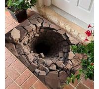 3D Hole Rug, Rugs That Look like a Hole, Trap Optical Illusion Bottomless Non-slip Doormat, Test & Game with Your Cat Or Dog, for Door Entrance, Bathroom, Living Room (9, 50*80cm/19.6*31.4in)