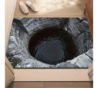 3D Hole Rug, Rugs That Look like a Hole, Trap Optical Illusion Bottomless Non-slip Doormat, Test & Game with Your Cat Or Dog, for Door Entrance, Bathroom, Living Room (12, 50*80cm/19.6*31.4in)