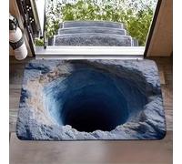 3D Hole Rug, Rugs That Look like a Hole, Trap Optical Illusion Bottomless Non-slip Doormat, Test & Game with Your Cat Or Dog, for Door Entrance, Bathroom, Living Room (5, 60*90cm/23.6*35.4in)