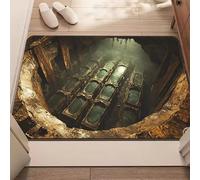 3D Hole Rug, Rugs That Look like a Hole, Trap Optical Illusion Bottomless Non-slip Doormat, Test & Game with Your Cat Or Dog, for Door Entrance, Bathroom, Living Room (3, 50*80cm/19.6*31.4in)