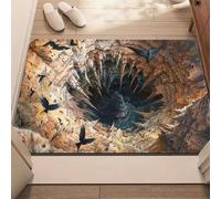 3D Hole Rug, Rugs That Look like a Hole, Trap Optical Illusion Bottomless Non-slip Doormat, Test & Game with Your Cat Or Dog, for Door Entrance, Bathroom, Living Room (14, 60*90cm/23.6*35.4in)