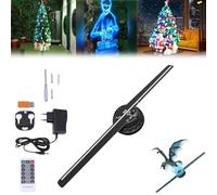 3D Hologram Led Fan Projector, 3D Hologram Christmas Tree Projector, 3D Hologram Projector, 3D Advertising Hologram, For Shop, Bar, Christmas Halloween Party Advertising Display Events (1PCS)