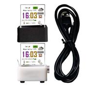 3D Holographic Display Cube - WiFi Hologram Clock, Transparent Mini Weather Station, Digital Real Time Display | Animated GIF Photo Album Desk Decor with Clock and Weather Features