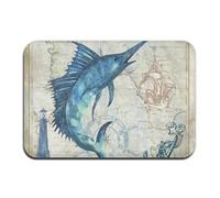 3D Home Art Kraken Ocean Theme Red Giant Octopus Tentacles In The Oceans Oil Painting Door Mats Kitchen Floor Bath Entrance Rug Mat-40x60cm