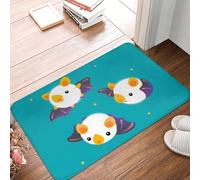 3D Honduran White Bat (Flying Mochi) Non-Slip Floor Mat Antiwear Carpet Rug for Kitchen Entrance Home Bathroom Footpad Mats-50x80cm