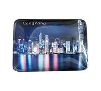 3D Hong Kong Refrigerador Imán de Nevera Imán de Cristal Hecho a Mano Recorrido Turístico Recuerdo Colección Regalo Pizarra Pegatina Magnética Decoración del Hogar