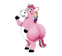 3D Horse Butt Stickers - 3.54x2.36 Inches Soft Pinchable Embossed | Year Of The Horse Anti-Collision Laptop Smartphone Water Bottle Decor | Fun Flattering 3D Ĥorse Butt Decoration For gift