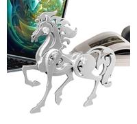 3D Horse Puzzle - 5,3 x 5 x 1,5 cm Stainless Steel Interactive DIY Toy, Brain Teaser Challenge, Precision Cut Metal Kit | Adult Kids Family Office Bedroom Bookshelf Birthday Party Celebration Favors