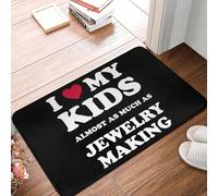 3D I Love My Mom Dad Jewelry Ma Anti-Slip Floor Mat Carpet Rug for Kitchen Entrance Home Bathroom Footpad Mats-40x60cm