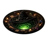 3D Illusion Halloween Doormat - Ghost Round Rug | Non-Slip Floor Pad