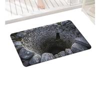 3D Illusion Rug - Bottomless Hole Design | Non Slip Waterproof Bathroom Doormat for Floor Entryway with Optical Visual Effect, Anti-Skid Door Mat for Living Room Bedroom Kitchen Home Decoration