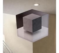 3D Illusion Wall Sticker, Abstract Geometric Peel And Stick Art, Visual Graphic Design, 3D Illusion Wall Decor for Home, Apartment, Living Room, Bedroom, College Dorm, Dormitory, And Hotel